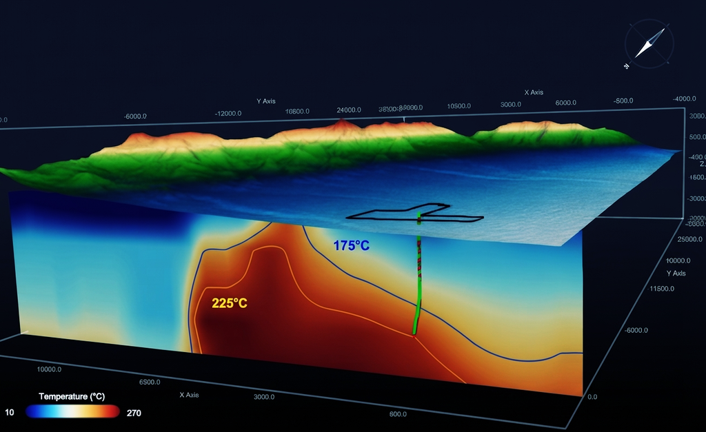 Spatial correlation between temperature profiles and microseismicity between wells 16A and 16B 